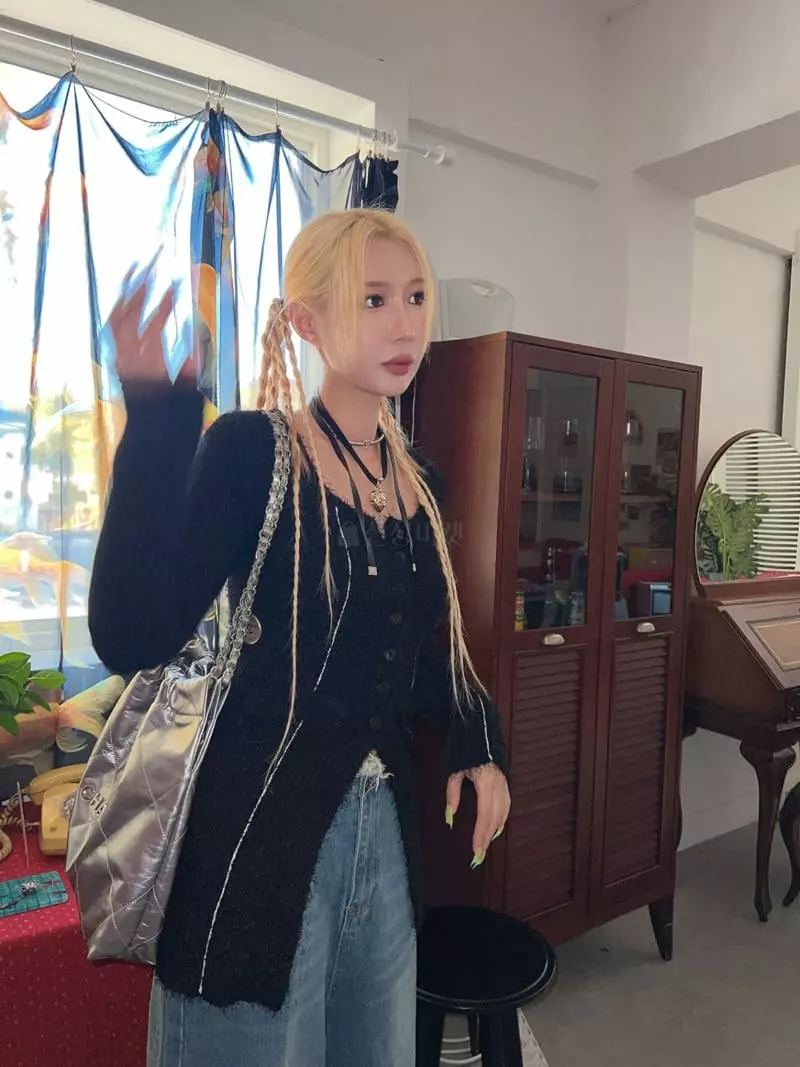 Gateless - Korean Women Fashion - #momslook - Line Cardigan - 12