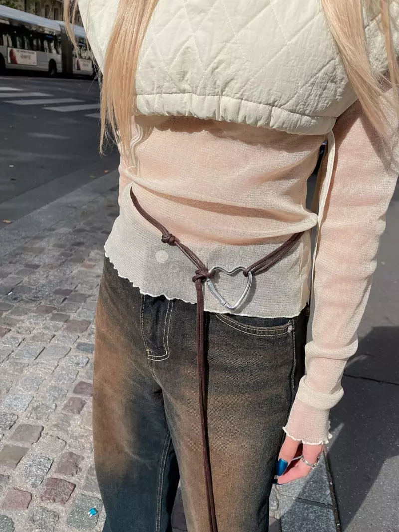 Gateless - Korean Women Fashion - #momslook - Hart Belt - 9