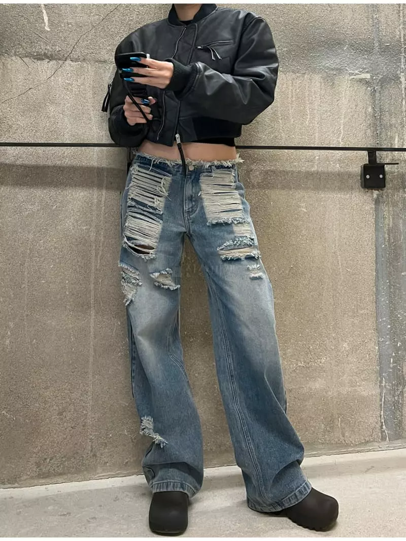 Gateless - Korean Women Fashion - #shopsmall - Line Jeans - 6