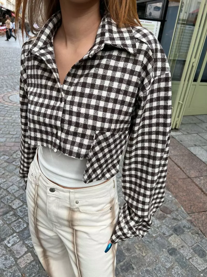 Gateless - Korean Women Fashion - #vintagekidsstyle - Check Pocket Shirt - 12