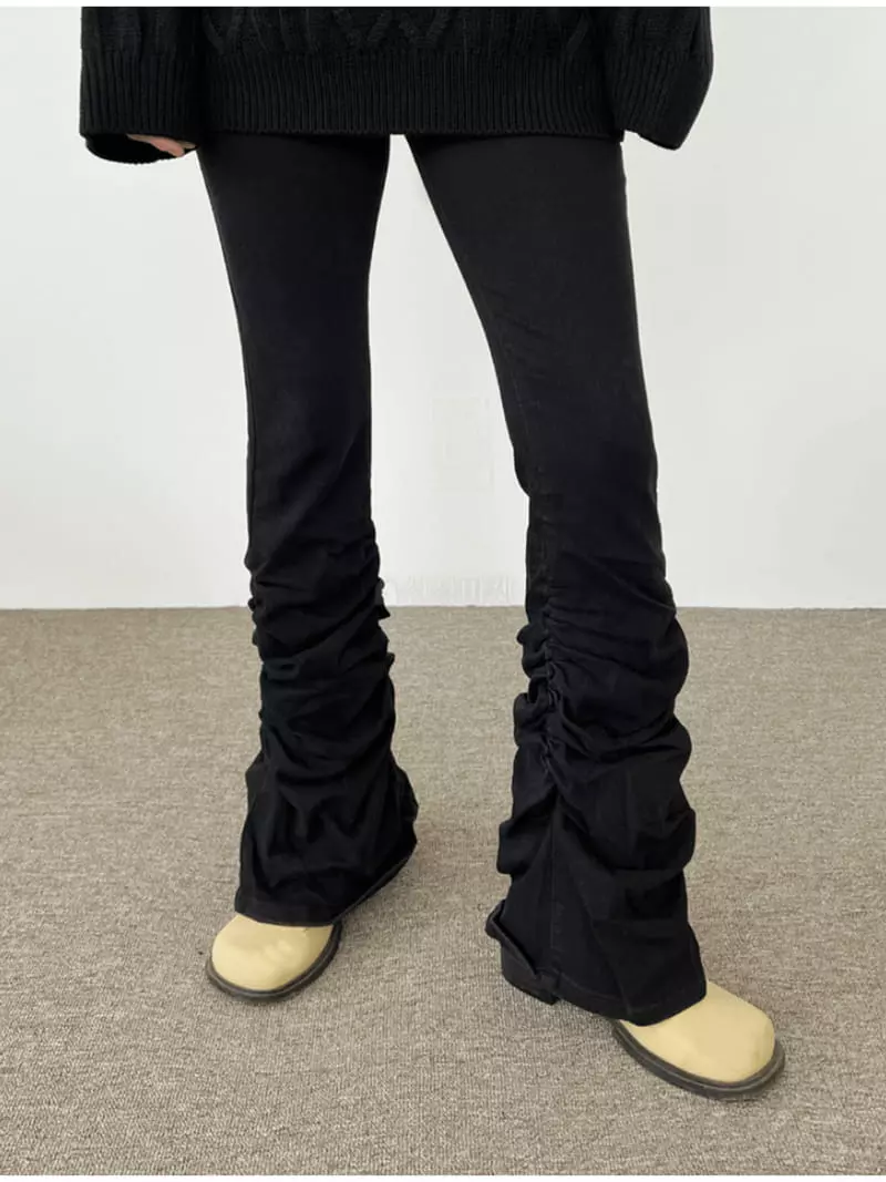 Gateless - Korean Women Fashion - #vintagekidsstyle - Velvet Shirring Leggings - 7