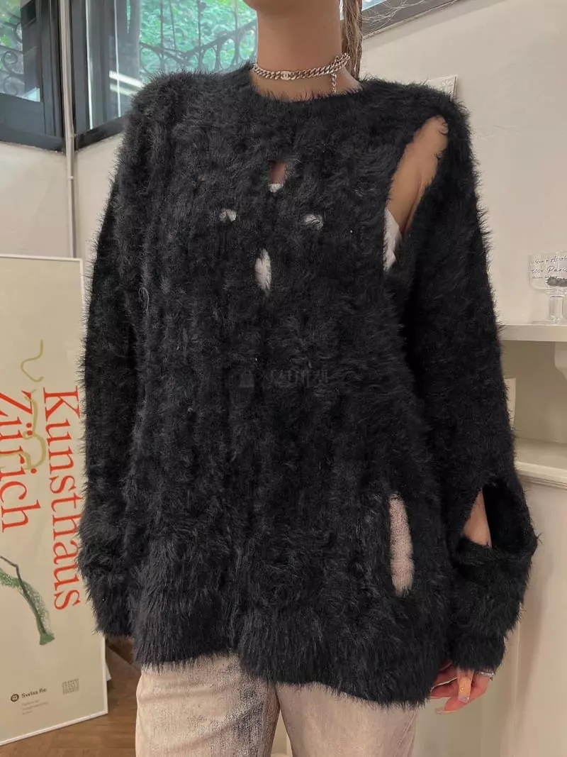 Gateless - Korean Women Fashion - #womensfashion - Fress Whole Knit Tee