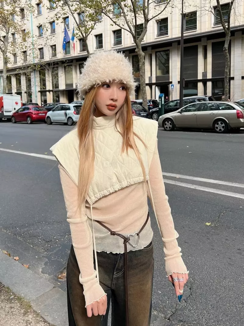 Gateless - Korean Women Fashion - #womensfashion - Crop Vest - 6