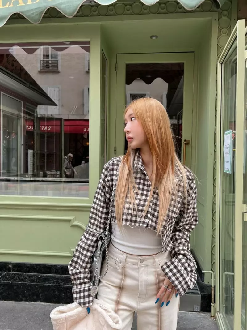 Gateless - Korean Women Fashion - #womensfashion - Check Pocket Shirt - 10