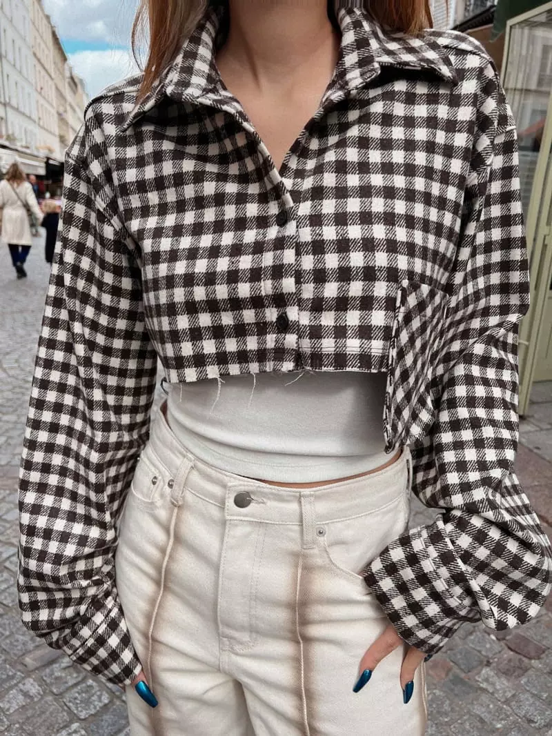 Gateless - Korean Women Fashion - #momslook - Check Pocket Shirt - 4