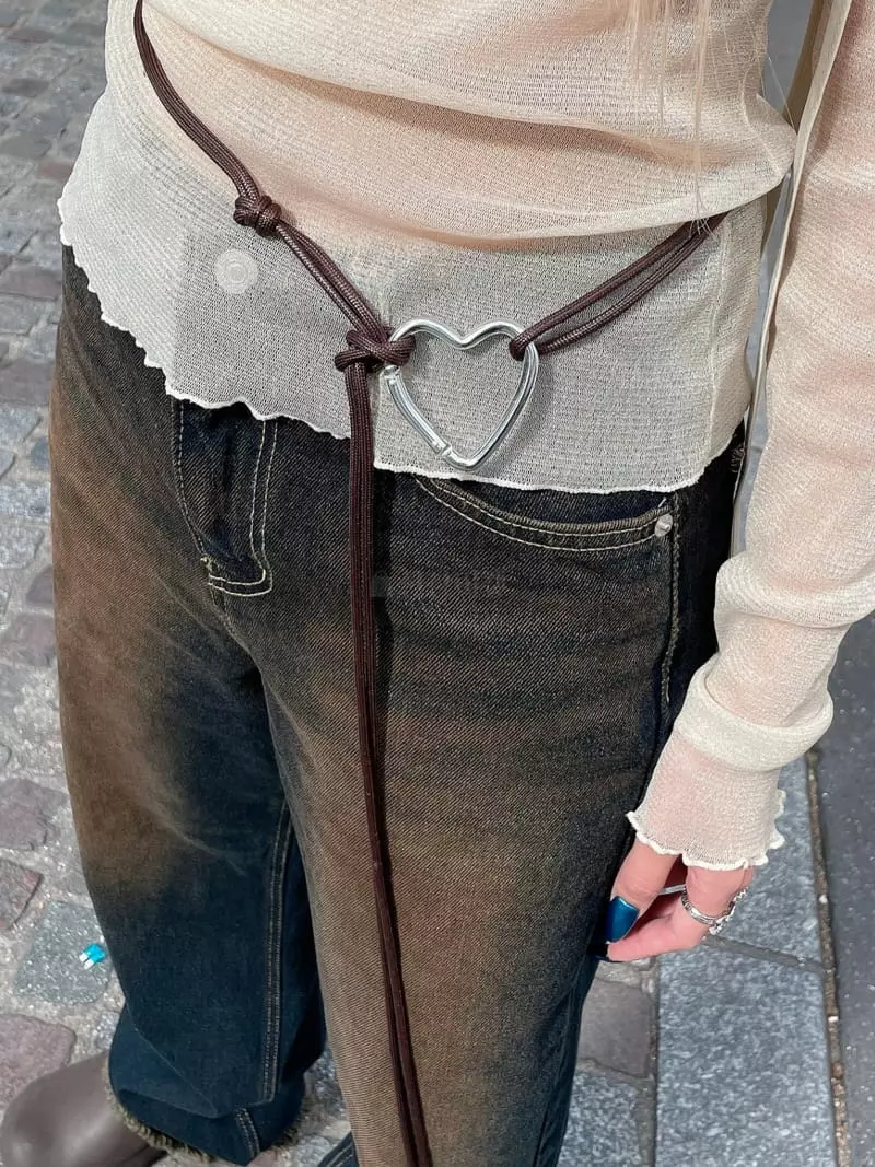 Gateless - Korean Women Fashion - #womensfashion - Hart Belt - 8