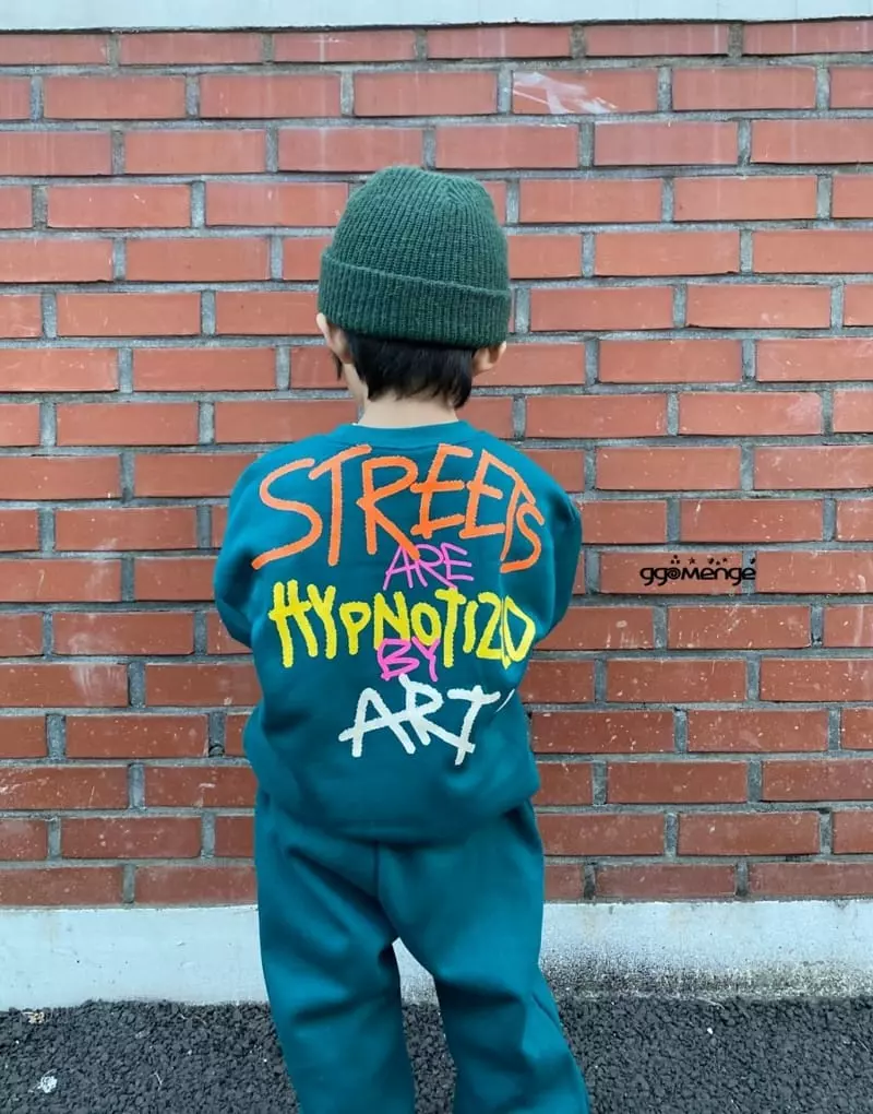 Ggomenge - Korean Children Fashion - #childrensboutique - Fleece Art Top Bottom Set - 8