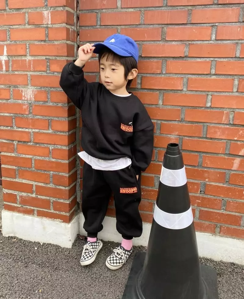 Ggomenge - Korean Children Fashion - #magicofchildhood - Fleece Puppy Top Bottom Set - 2