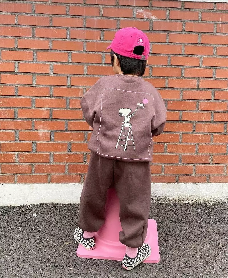 Ggomenge - Korean Children Fashion - #todddlerfashion - Fleece Puppy Top Bottom Set - 5
