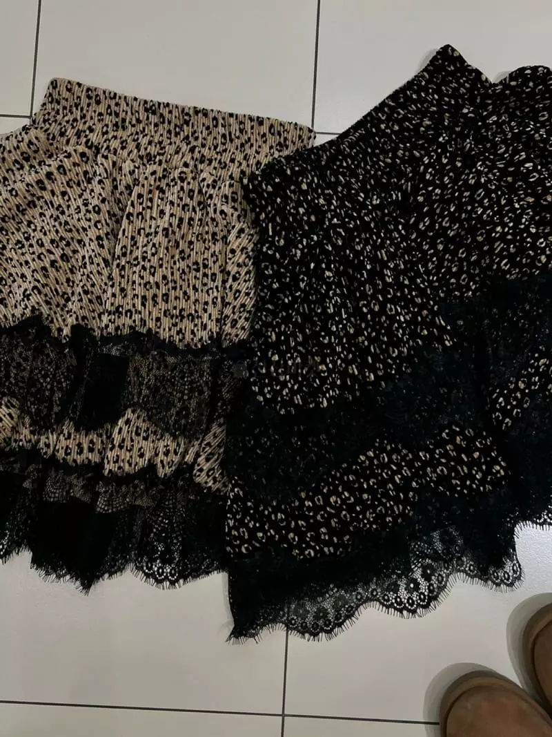 Ginger - Korean Women Fashion - #restrostyle - Leopard Velvet Skirt - 6