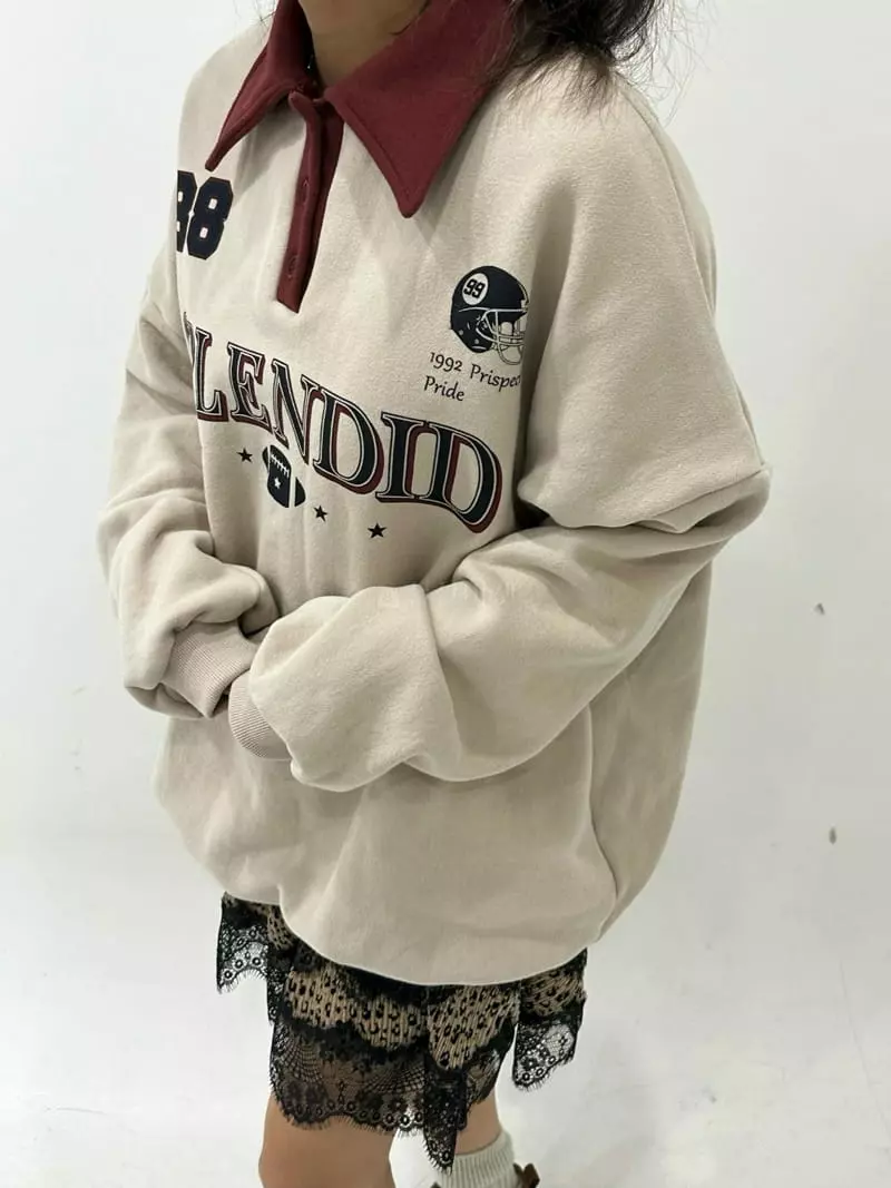 Ginger - Korean Women Fashion - #romanticstyle - Lugby Sweatshirt - 6