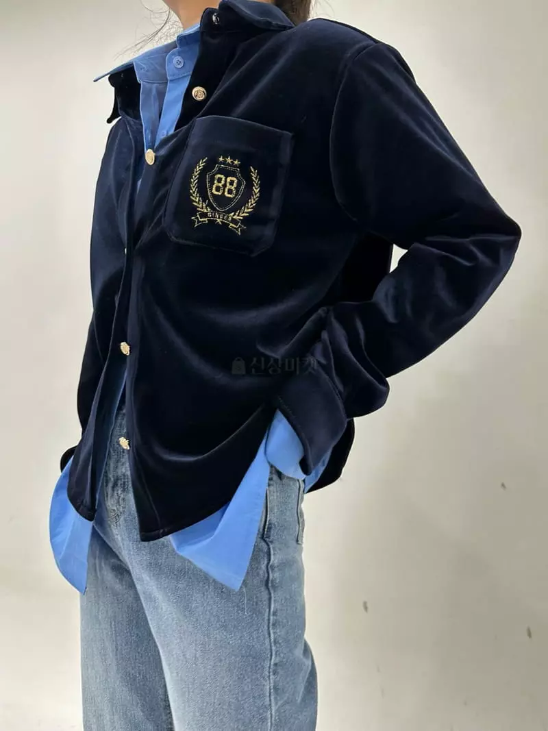 Ginger - Korean Women Fashion - #womensfashion - Blan Velvet Shirt - 10