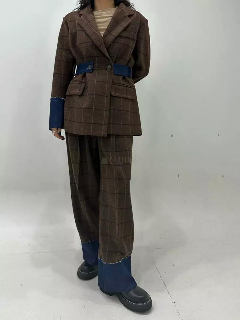 Ginger - Korean Women Fashion - #womensfashion - Check Color Jacket - 7