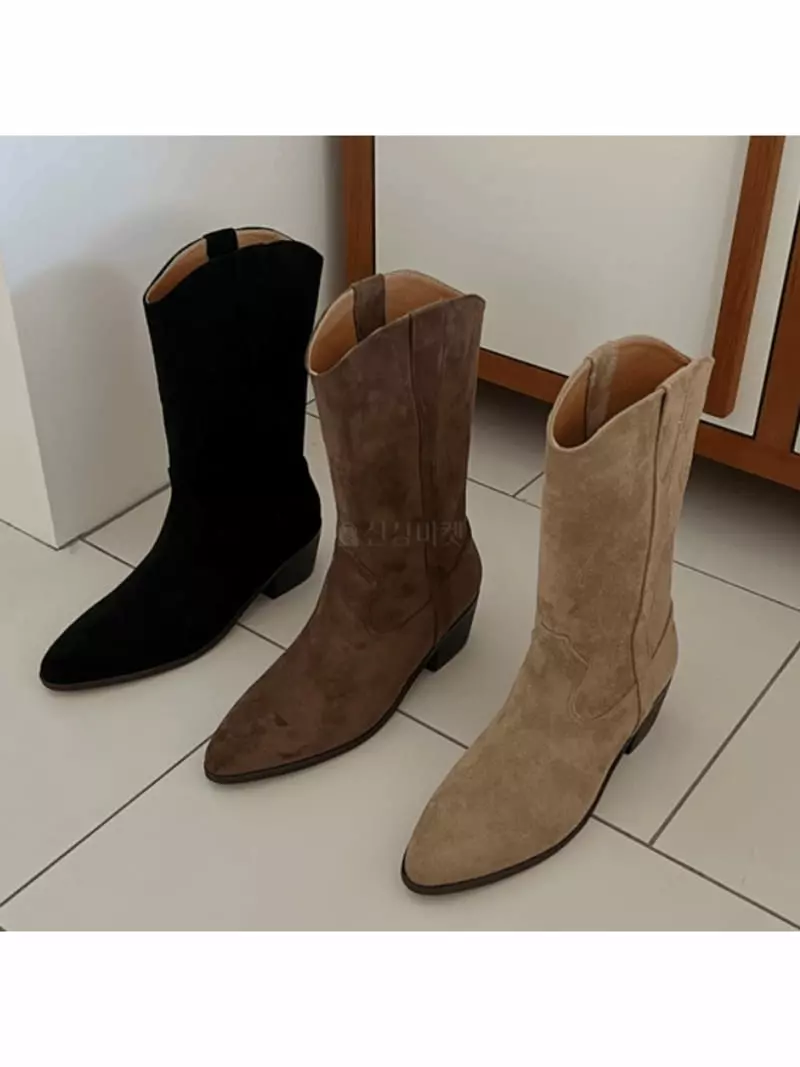 Golden Shoe - Korean Women Fashion - #momslook - ka1980 Boots - 6