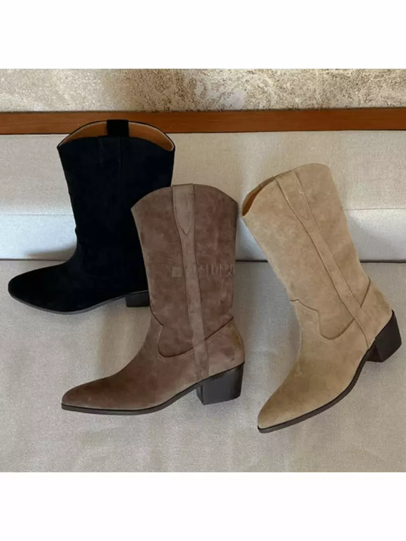 Golden Shoe - Korean Women Fashion - #momslook - ka1980 Boots - 8