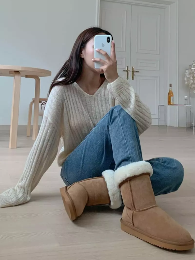 Golden Shoe - Korean Women Fashion - #momslook - ka0016 Boots - 3