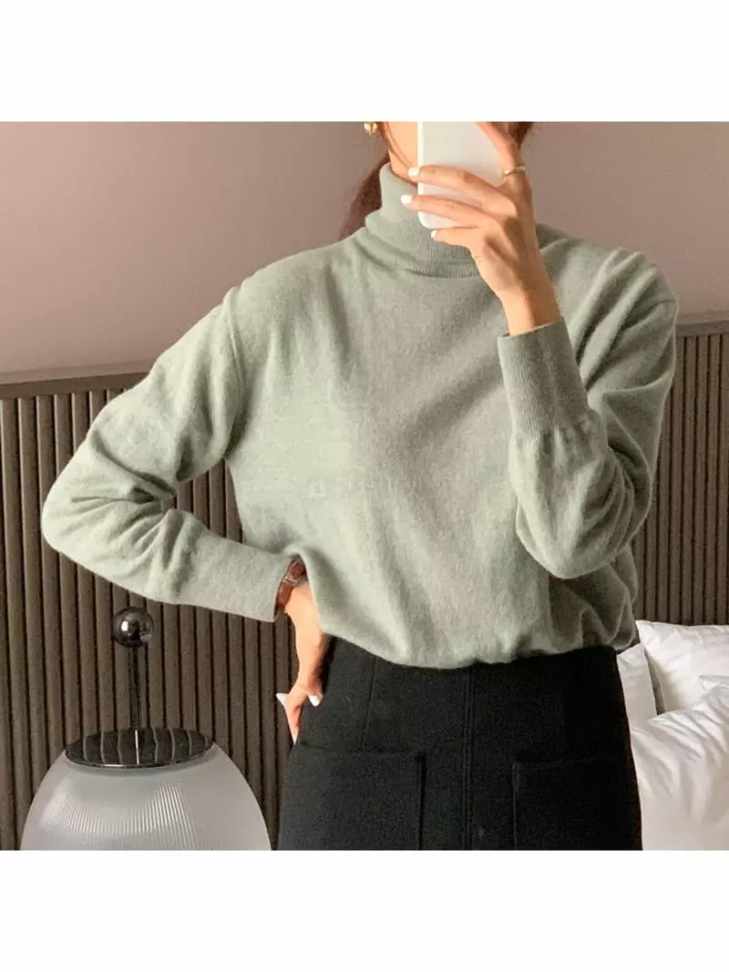 Gracia - Korean Women Fashion - #momslook - Nine Turtleneck Tee