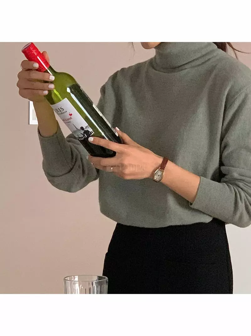 Gracia - Korean Women Fashion - #momslook - Nine Turtleneck Tee - 2