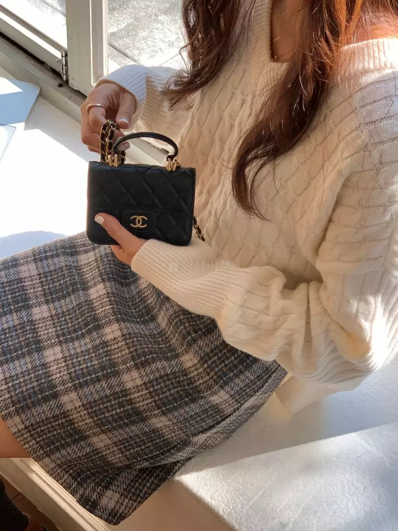 Gracia - Korean Women Fashion - #momslook - Two Way Knit Tee - 8