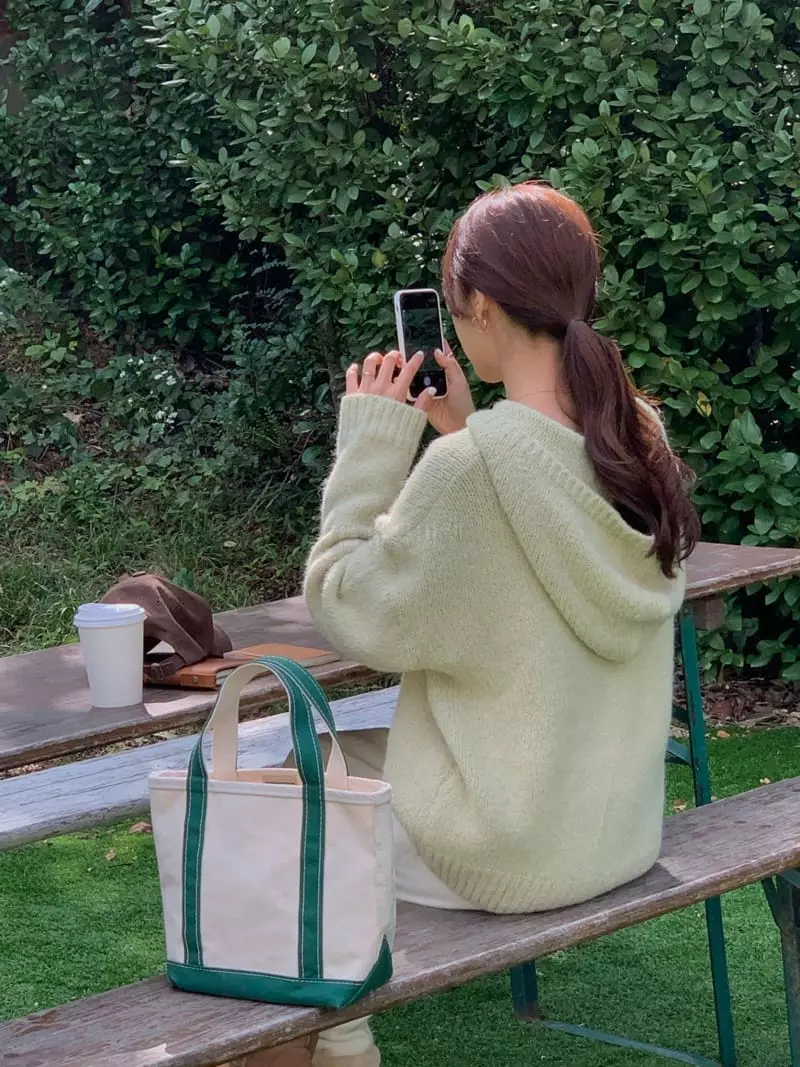Gracia - Korean Women Fashion - #restrostyle - Alpaca Hoody Knit Tee - 6
