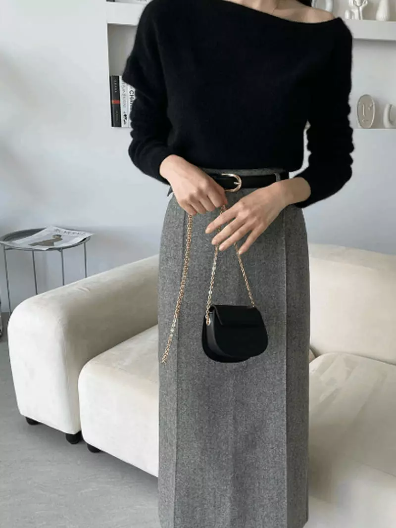 Gracia - Korean Women Fashion - #restrostyle - Maxy Skirt - 5