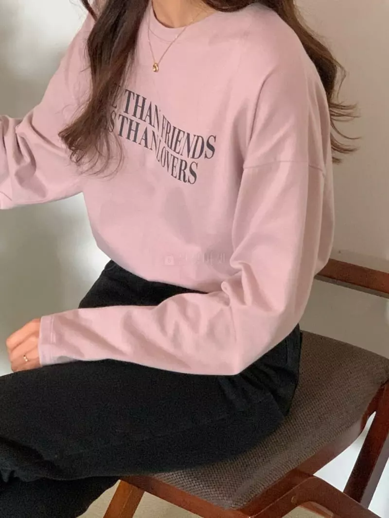 Gracia - Korean Women Fashion - #shopsmall - More Than Fleece Long Sleeves Tee - 3