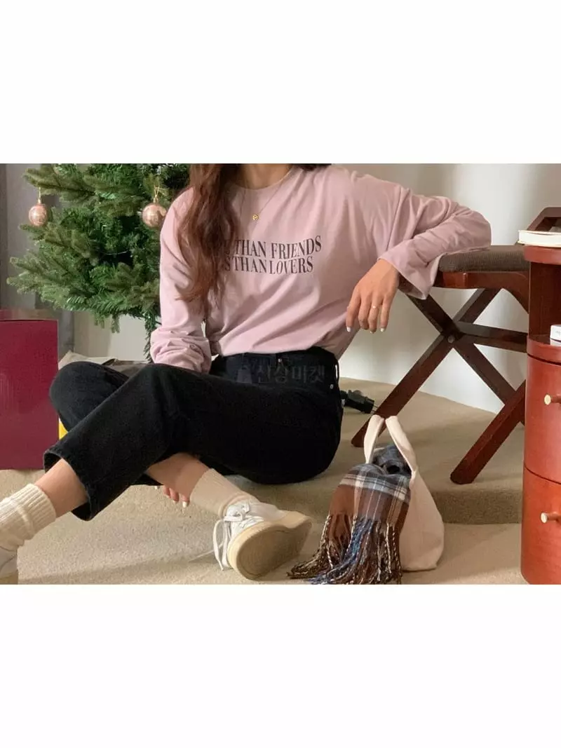 Gracia - Korean Women Fashion - #shopsmall - More Than Fleece Long Sleeves Tee - 4