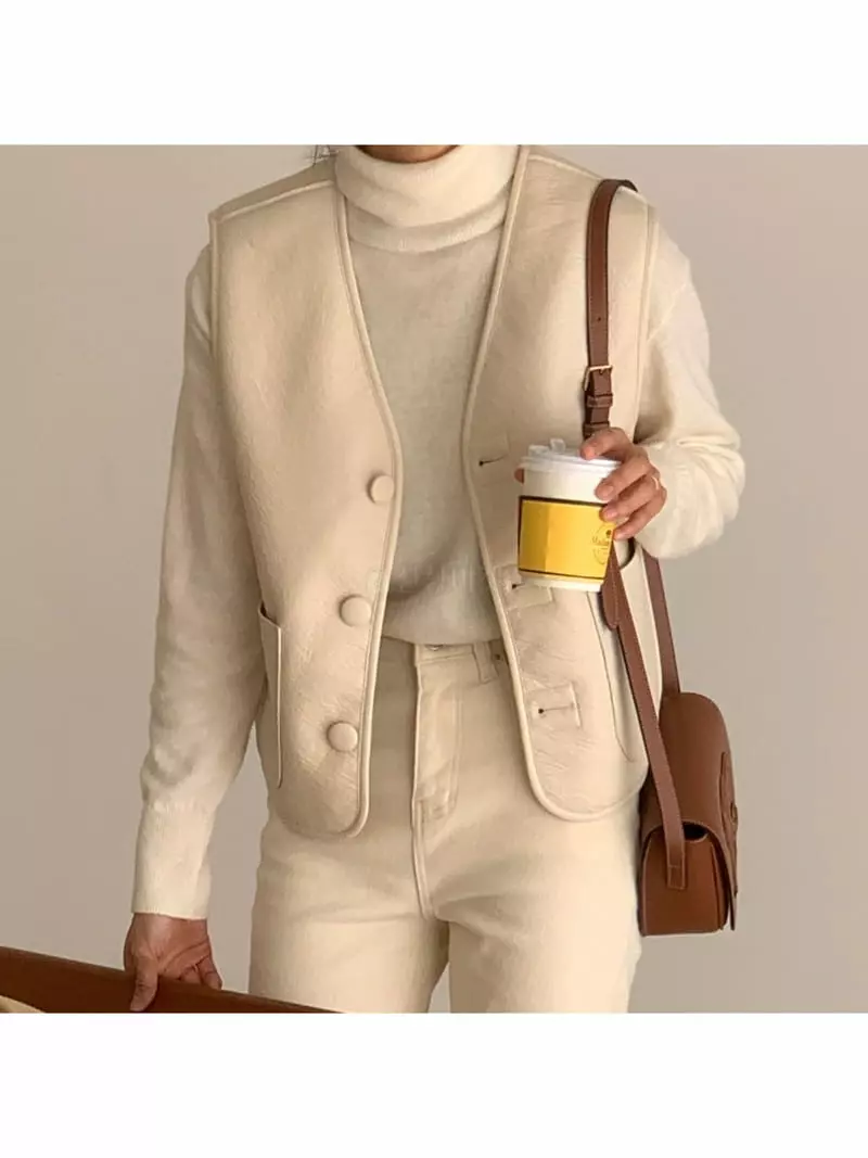 Gracia - Korean Women Fashion - #womensfashion - Rever Mustang Vest - 12