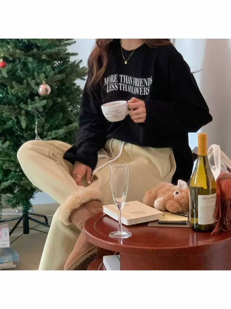 Gracia - Korean Women Fashion - #womensfashion - More Than Fleece Long Sleeves Tee - 9