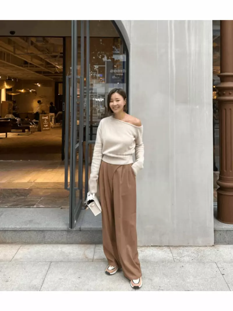 Gracia - Korean Women Fashion - #womensfashion - One Shoulder Knit Tee - 3