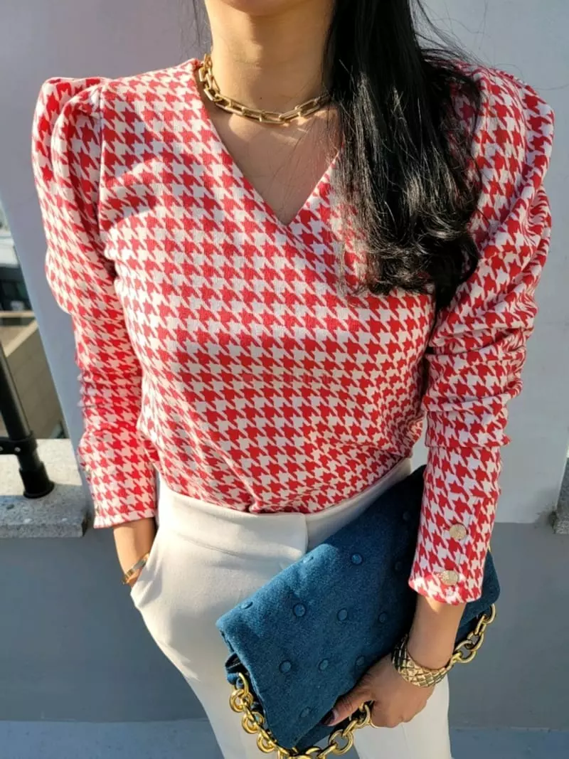 Gratia - Korean Women Fashion - #momslook - Hound Spab Tee Blouse