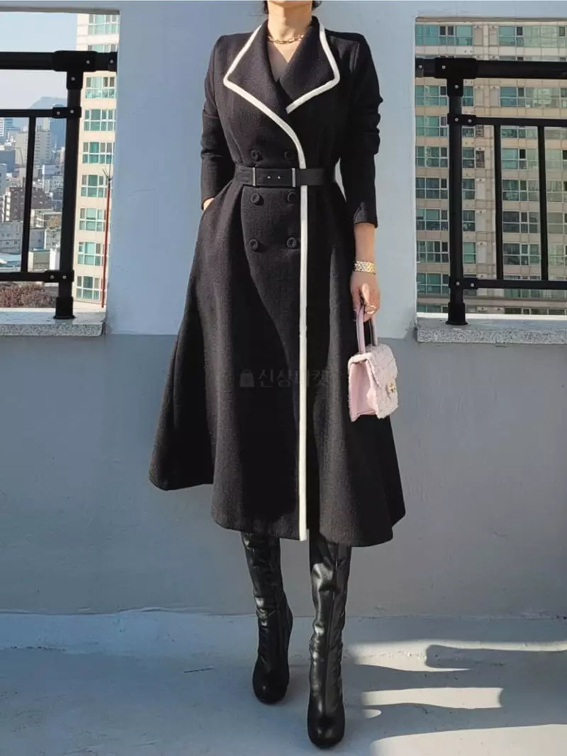Gratia - Korean Women Fashion - #momslook - Cookie Coat One-piece - 11