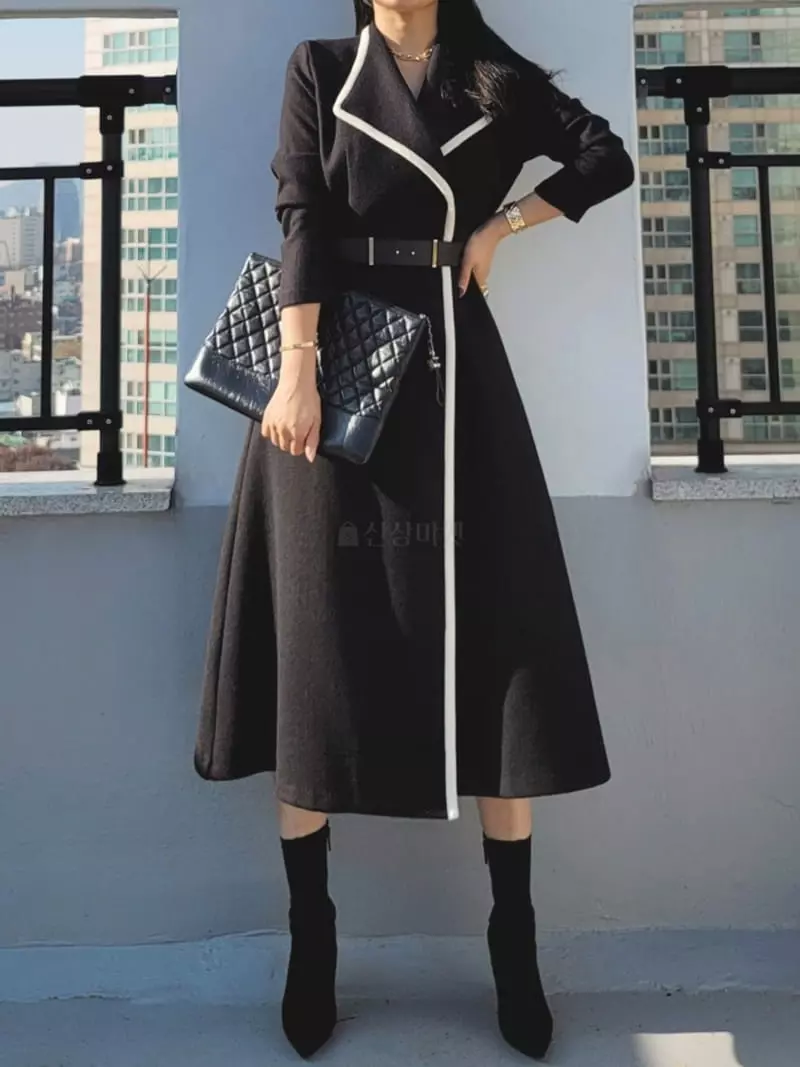 Gratia - Korean Women Fashion - #momslook - Cookie Coat One-piece - 5