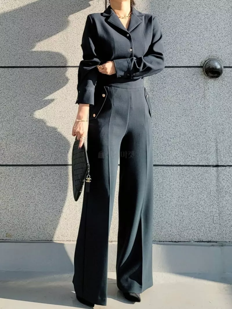 Gratia - Korean Women Fashion - #momslook - Kant Wide Pants - 12