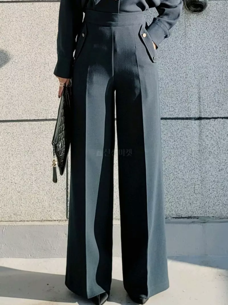 Gratia - Korean Women Fashion - #momslook - Kant Wide Pants - 2