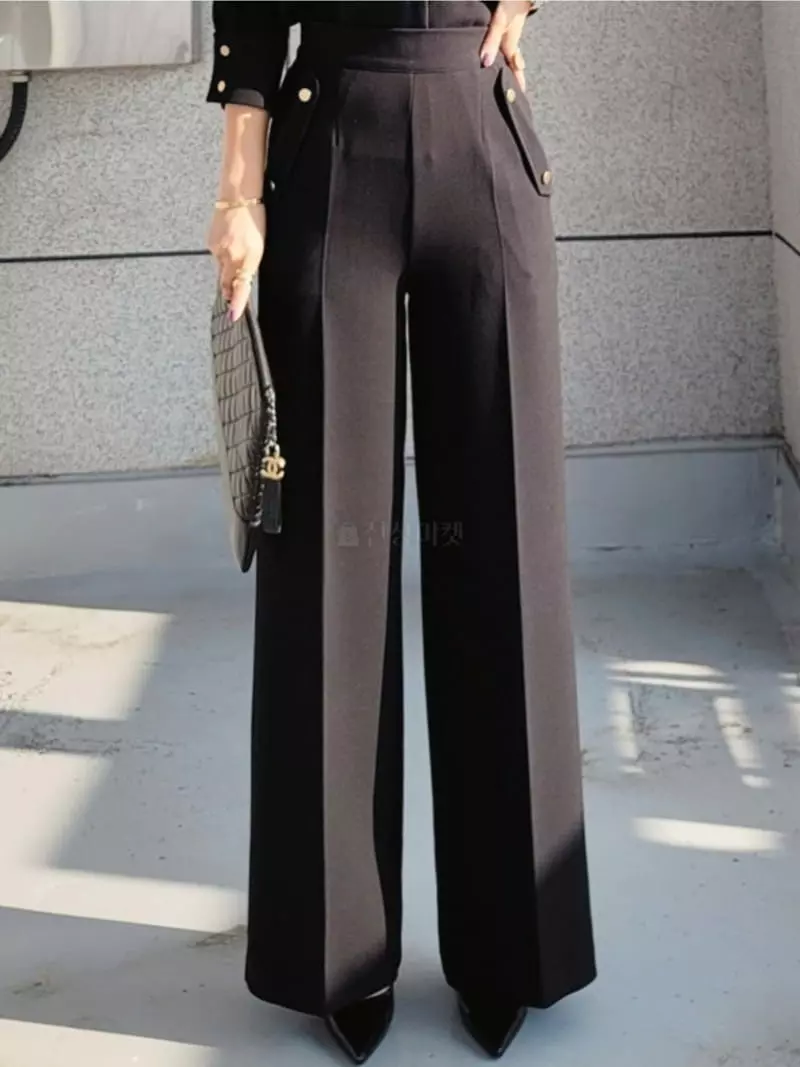 Gratia - Korean Women Fashion - #momslook - Kant Wide Pants - 6
