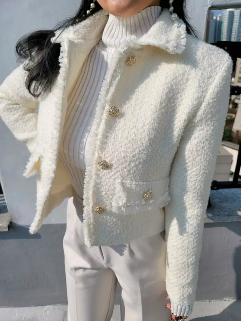 Gratia - Korean Women Fashion - #womensfashion - Hera Twid Jacket - 12