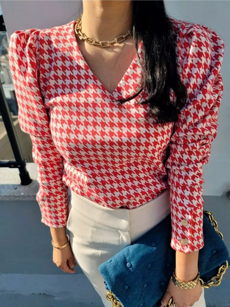 Gratia - Korean Women Fashion - #momslook - Hound Spab Tee Blouse - 4