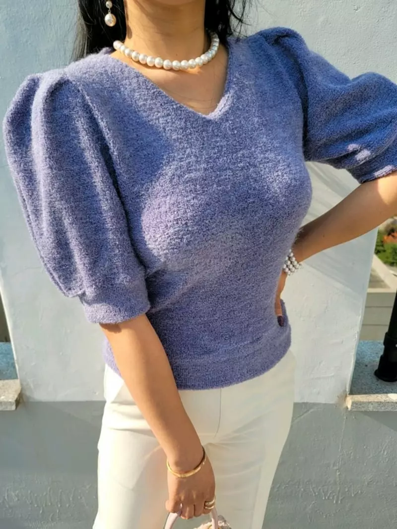 Gratia - Korean Women Fashion - #womensfashion - Terry Tee - 11