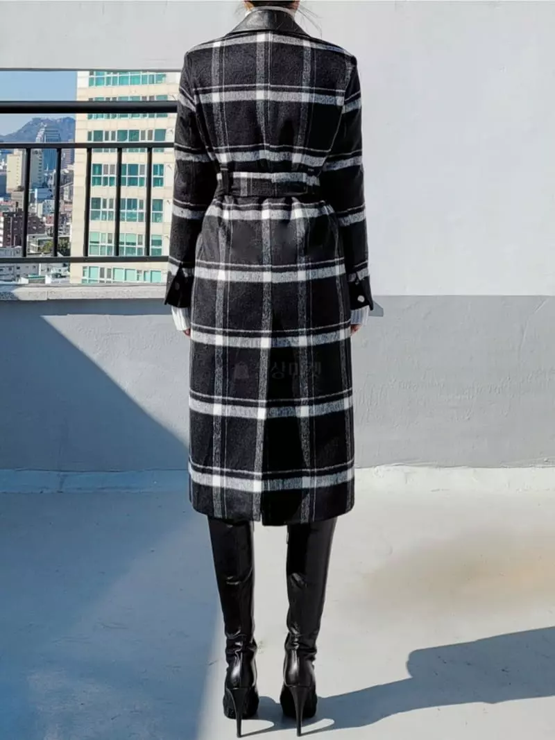 Gratia - Korean Women Fashion - #womensfashion - Bener Check Coat - 5
