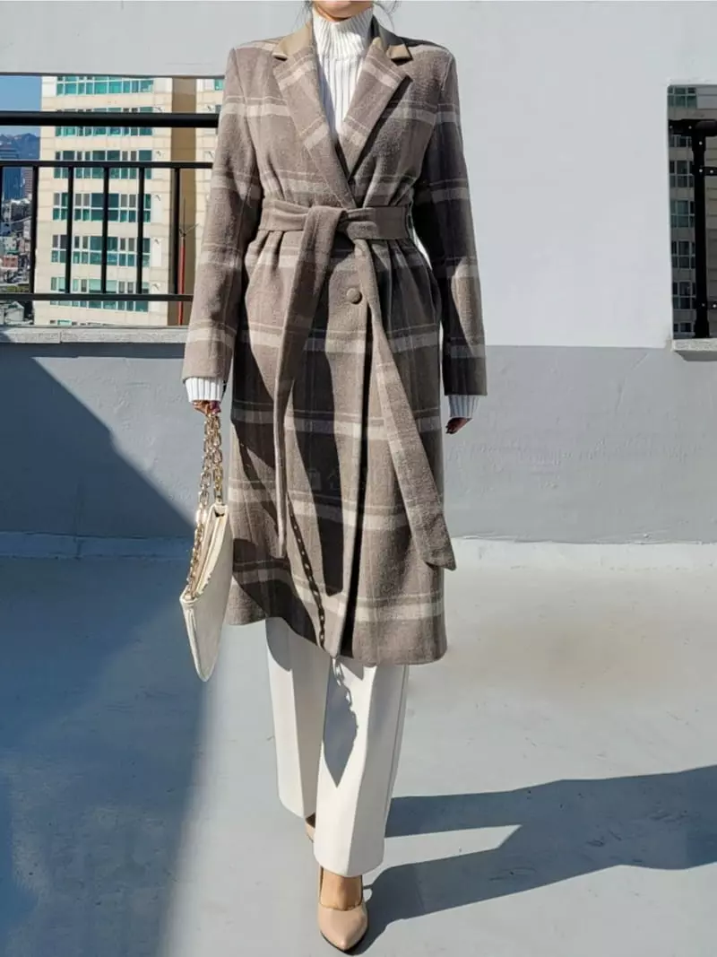 Gratia - Korean Women Fashion - #womensfashion - Bener Check Coat - 7