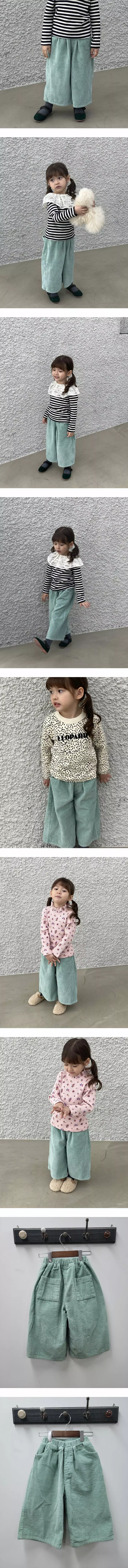 Green Tomato - Korean Children Fashion - #littlefashionista - Rib Wide Pants