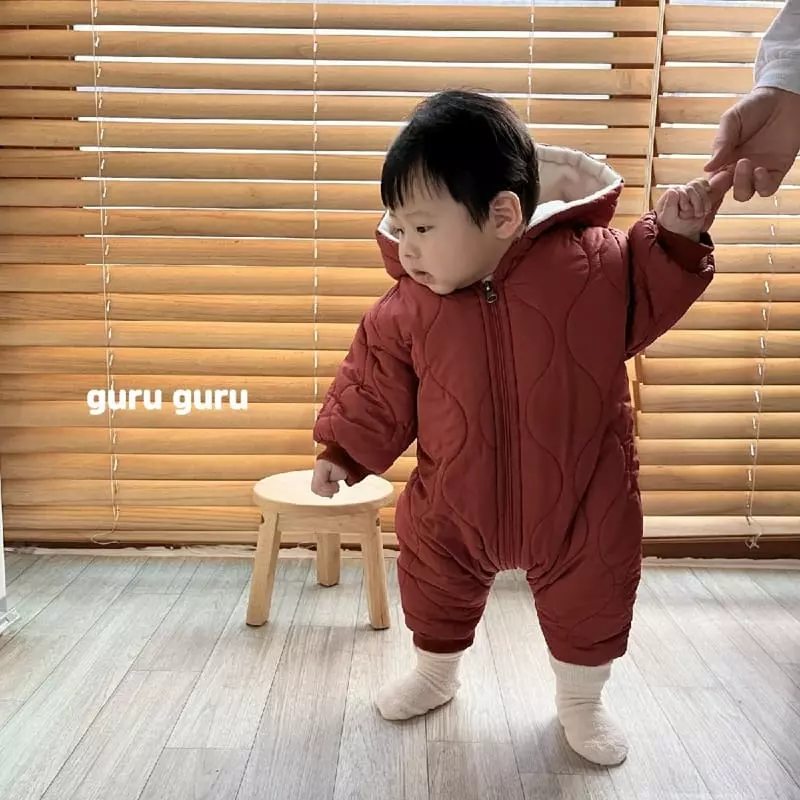Guru Guru - Korean Baby Fashion - #babyoninstagram - Padding Bodysuit - 2