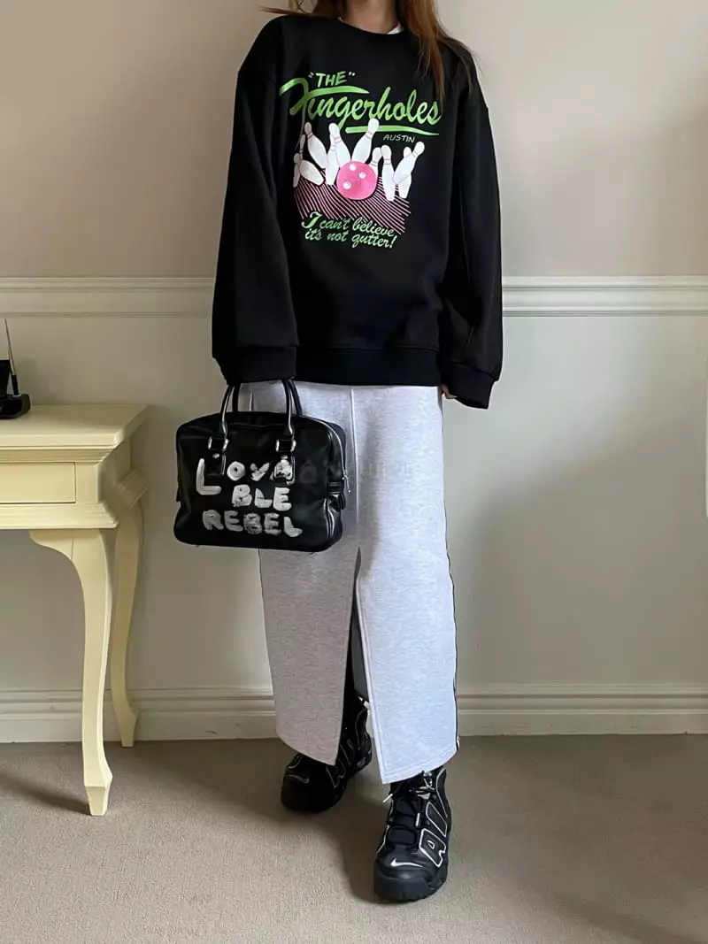 Heyjude - Korean Women Fashion - #momslook - Line Terry Skirt - 2