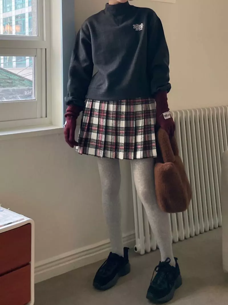 Heyjude - Korean Women Fashion - #thelittlethings - Check Wrinkle Skirt - 5