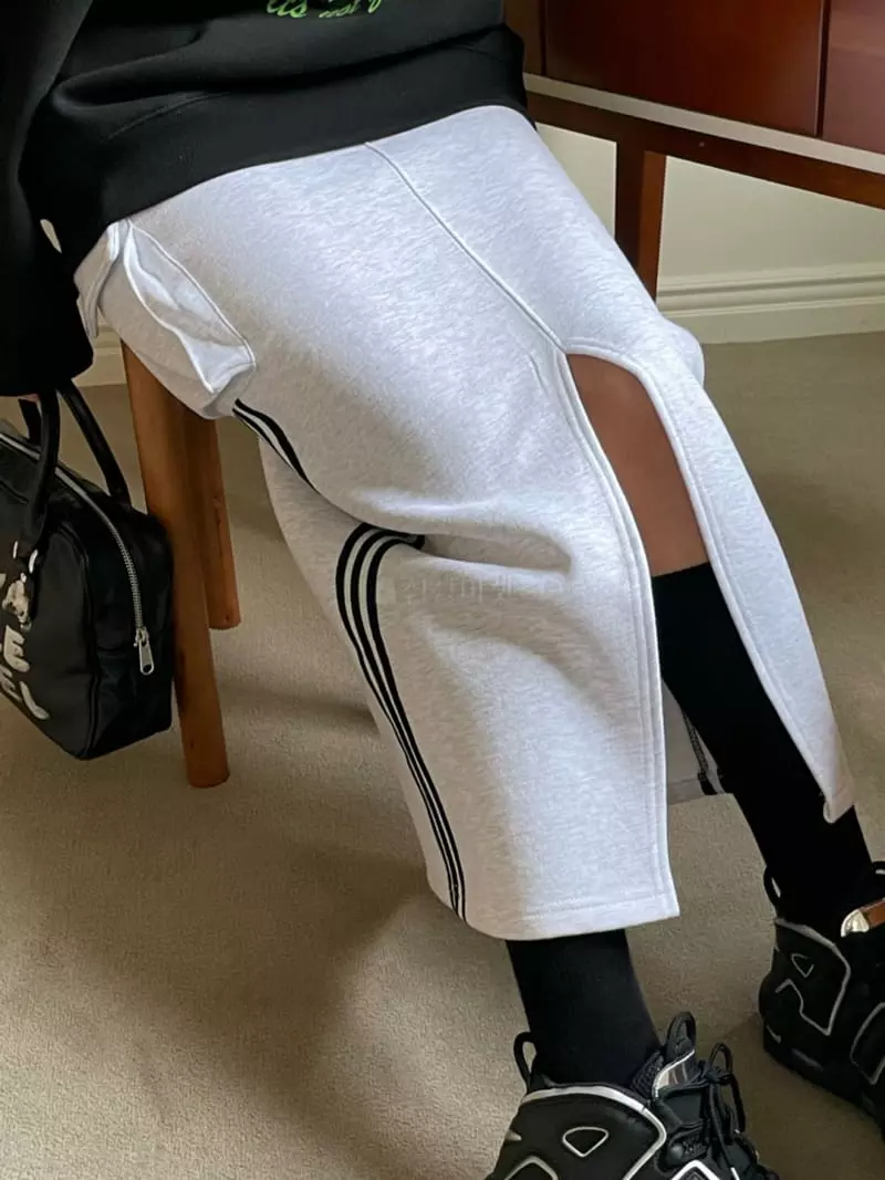 Heyjude - Korean Women Fashion - #womensfashion - Line Terry Skirt - 3