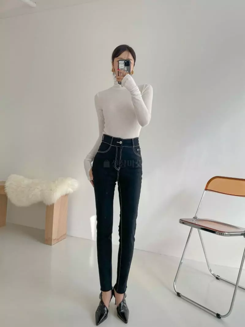 Highcolor - Korean Women Fashion - #momslook - Inseang Skinny Pants - 5