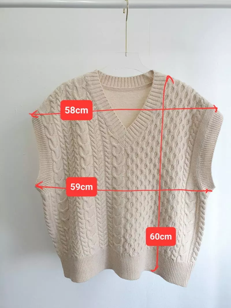 Highcolor - Korean Women Fashion - #momslook - Waffle Vest Knit - 12