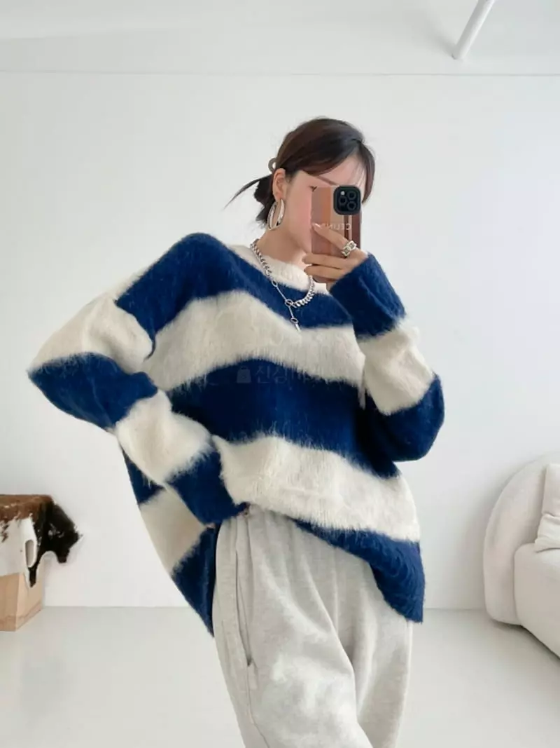 Highcolor - Korean Women Fashion - #momslook - Brush Knit Tee