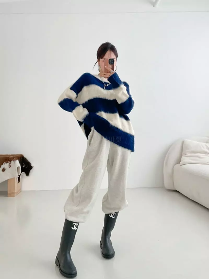 Highcolor - Korean Women Fashion - #momslook - Brush Knit Tee - 3